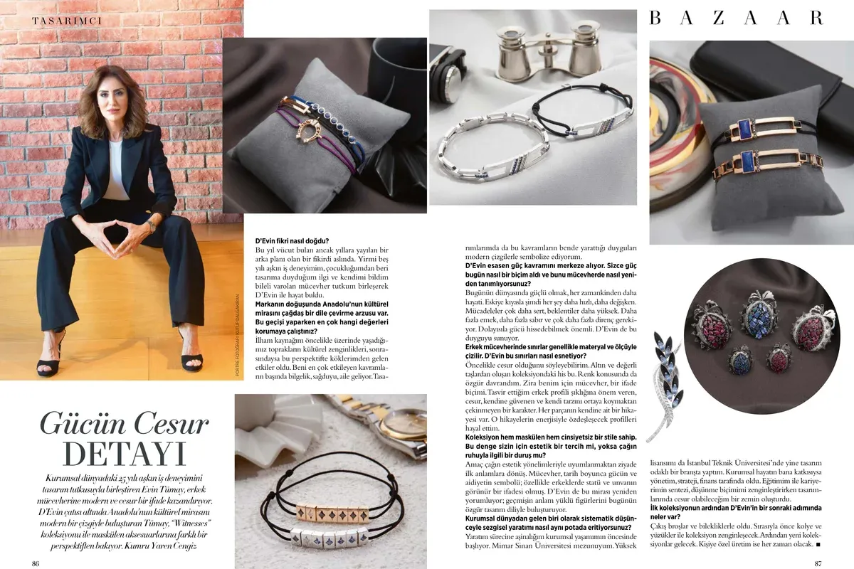 Harper’s Bazaar, Aralık 2025 sayısındaki röportaj sayfaları